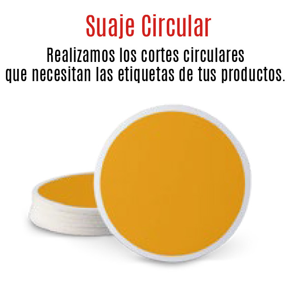 etiqueta suaje circular