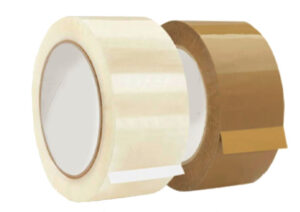 Cintas adhesivas Transparente y Canela